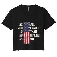Ammo & Gun Lovers All Faster Than Dialing 911 Crop Top