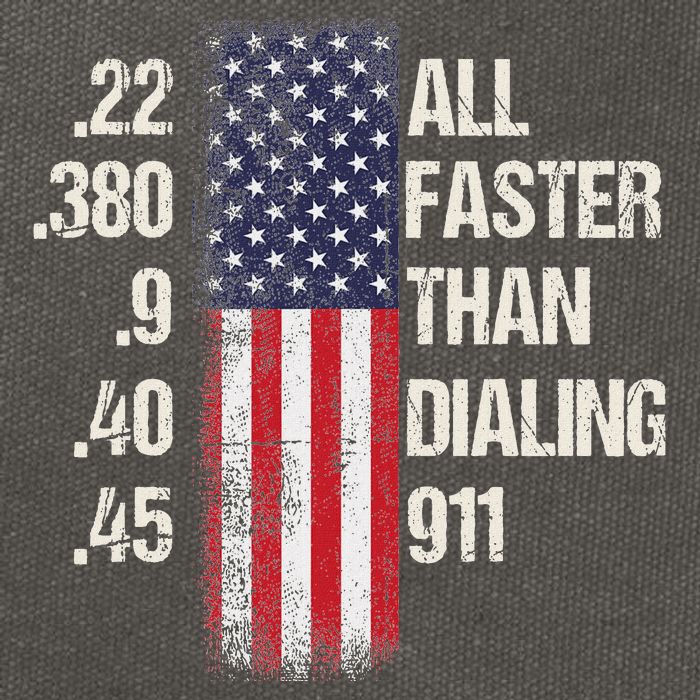 Ammo & Gun Lovers All Faster Than Dialing 911 Cotton Canvas Backpack
