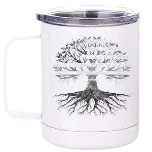 American Grown Moroccan Roots American Moroccan Tree Flags 12 oz Stainless Steel Tumbler Cup