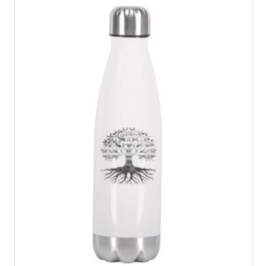 American Grown Moroccan Roots American Moroccan Tree Flags Stainless Steel Insulated Water Bottle