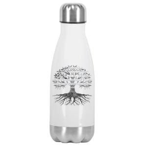 American Grown Moroccan Roots American Moroccan Tree Flags Stainless Steel Insulated Water Bottle