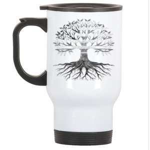 American Grown Moroccan Roots American Moroccan Tree Flags Stainless Steel Travel Mug