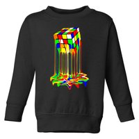 Awesome Graphic Melting Rubik Rubix Rubics Cube Toddler Sweatshirt