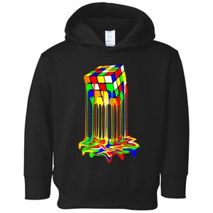 Awesome Graphic Melting Rubik Rubix Rubics Cube Toddler Hoodie