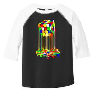 Awesome Graphic Melting Rubik Rubix Rubics Cube Toddler Fine Jersey T-Shirt