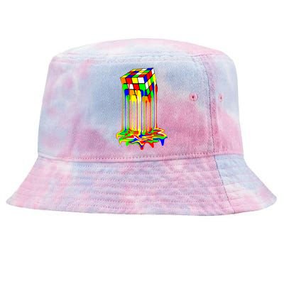 Awesome Graphic Melting Rubik Rubix Rubics Cube Tie-Dyed Bucket Hat