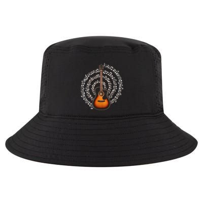 Acoustic Guitar Music Notes Guitarist Gift Cool Comfort Performance Bucket Hat