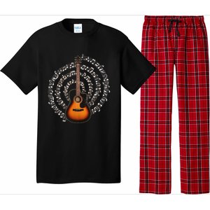 Acoustic Guitar Music Notes Guitarist Gift Pajama Set