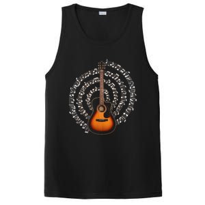 Acoustic Guitar Music Notes Guitarist Gift PosiCharge Competitor Tank