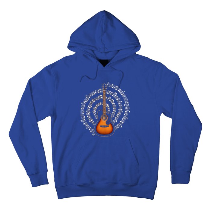 Acoustic Guitar Music Notes Guitarist Gift Hoodie