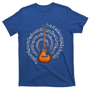 Acoustic Guitar Music Notes Guitarist Gift T-Shirt