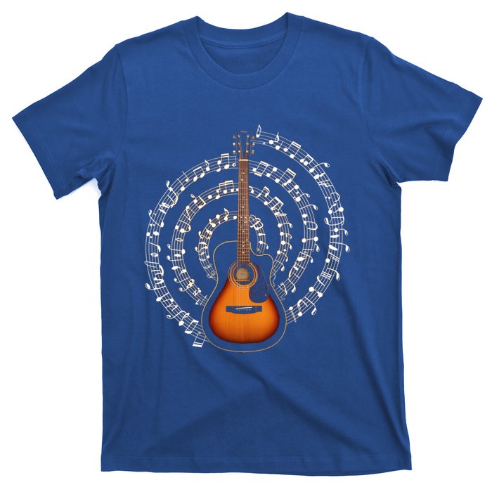 Acoustic Guitar Music Notes Guitarist Gift T-Shirt