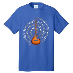 Acoustic Guitar Music Notes Guitarist Gift Tall T-Shirt