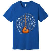 Acoustic Guitar Music Notes Guitarist Gift Premium T-Shirt