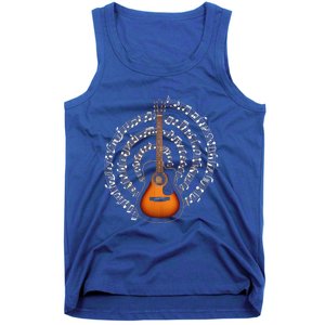 Acoustic Guitar Music Notes Guitarist Gift Tank Top