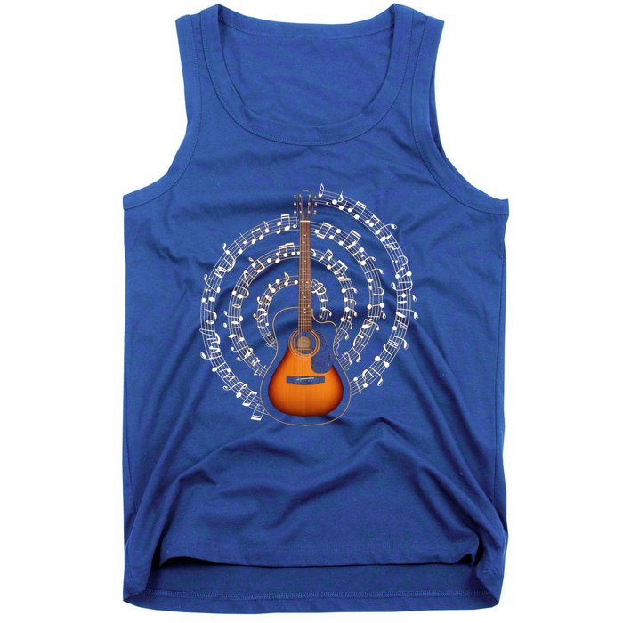 Acoustic Guitar Music Notes Guitarist Gift Tank Top