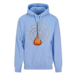 Acoustic Guitar Music Notes Guitarist Gift Unisex Surf Hoodie