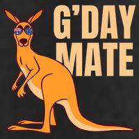 Australia G'Day Mate Shirt Funny Kangaroo Australian Symbol TShirt 7 Panel Mesh Trucker Snapback Hat