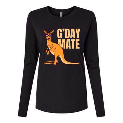 Australia G'Day Mate Shirt Funny Kangaroo Australian Symbol TShirt Womens Cotton Relaxed Long Sleeve T-Shirt