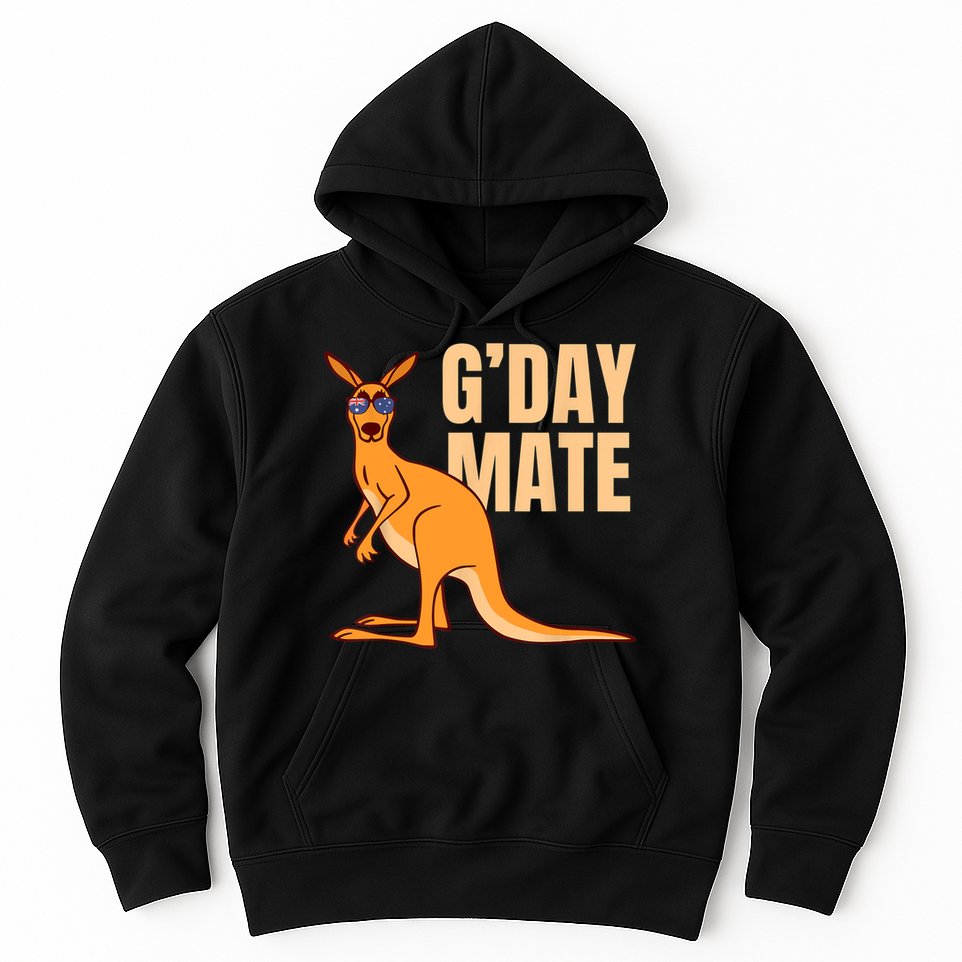 Australia G'Day Mate Shirt Funny Kangaroo Australian Symbol TShirt Hoodie