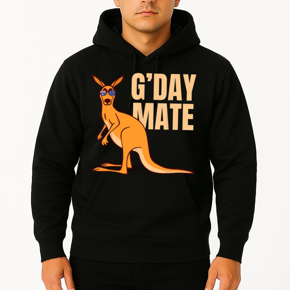 Australia G'Day Mate Shirt Funny Kangaroo Australian Symbol TShirt Hoodie
