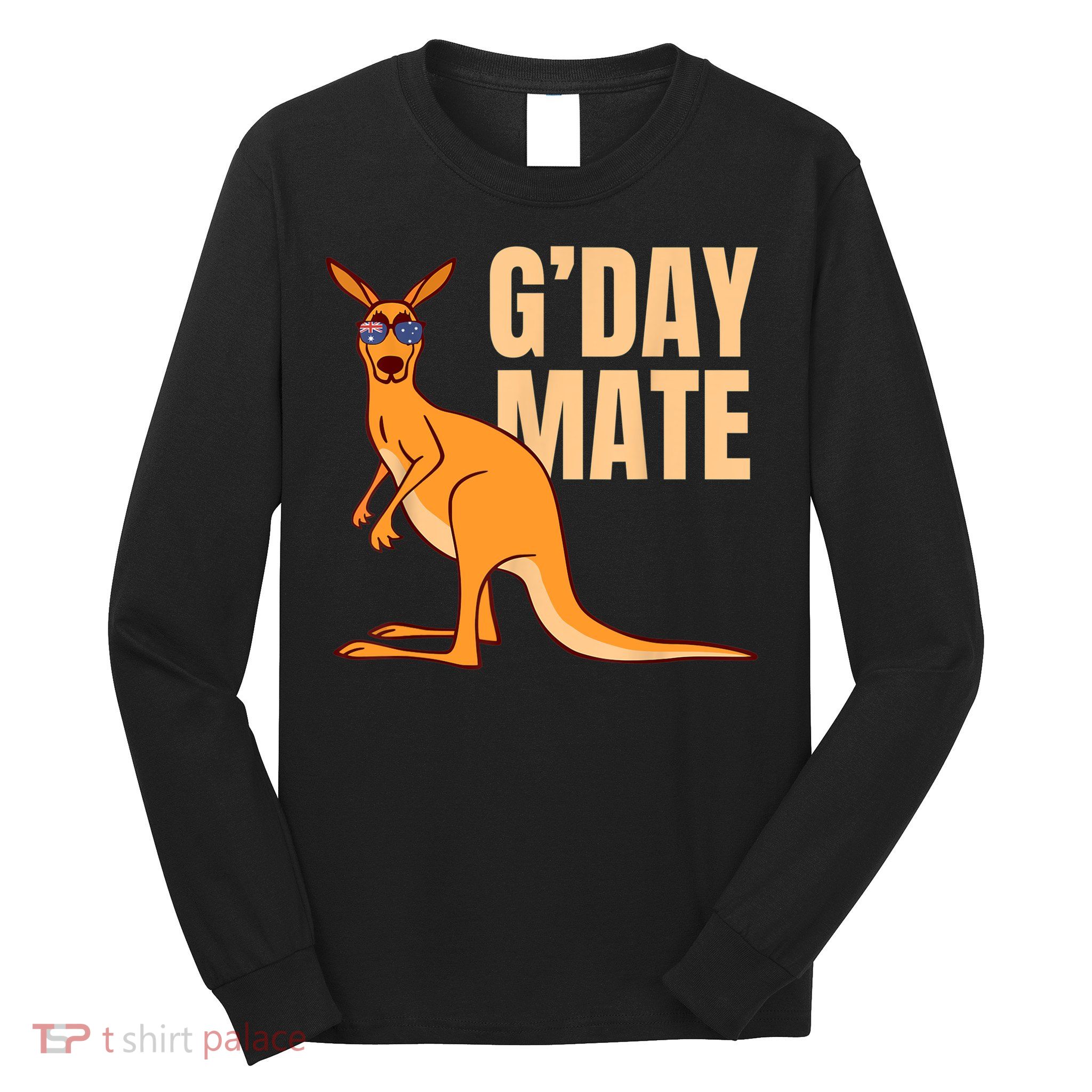 Australia G'Day Mate Shirt Funny Kangaroo Australian Symbol TShirt Long Sleeve Shirt