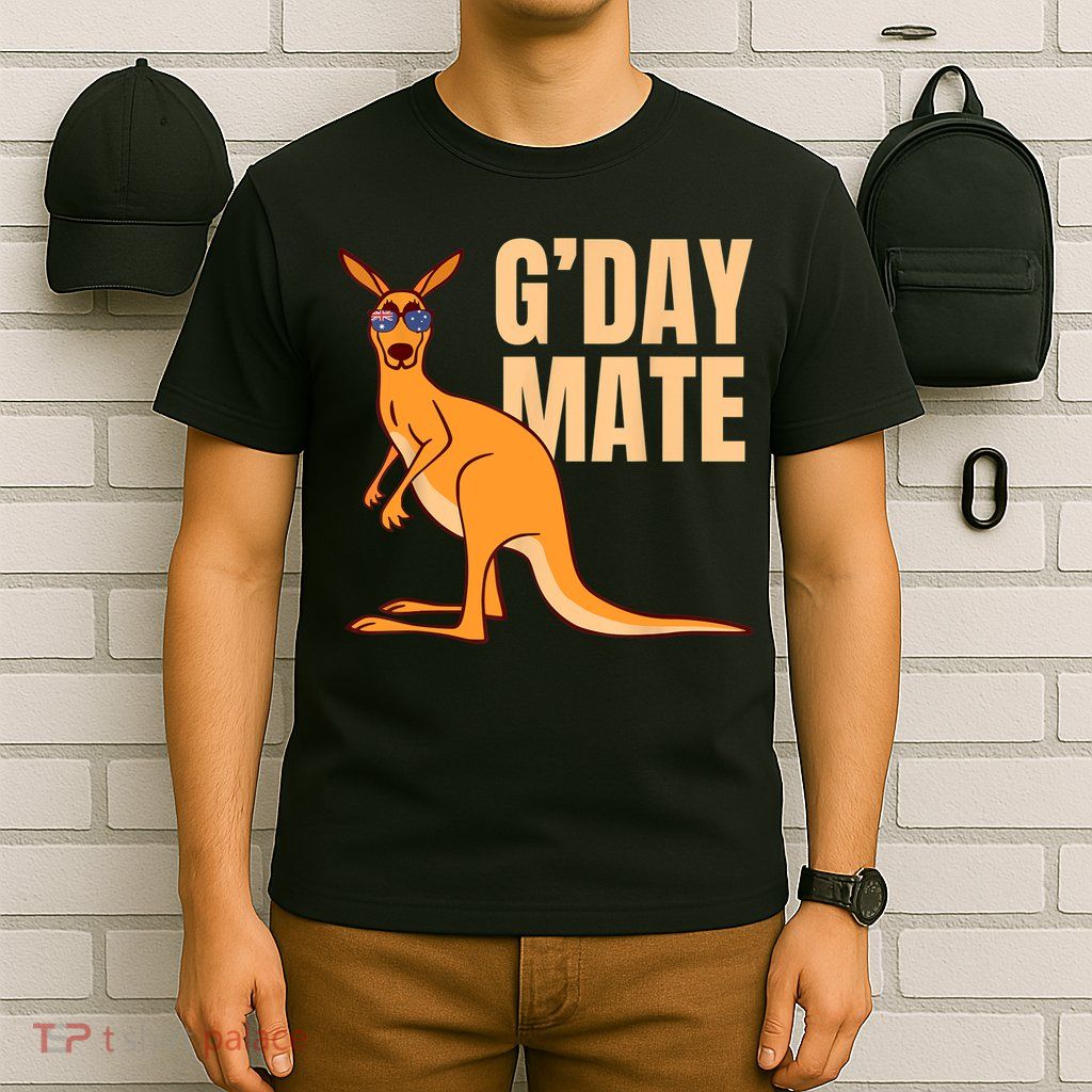 Australia G'Day Mate Shirt Funny Kangaroo Australian Symbol TShirt T-Shirt
