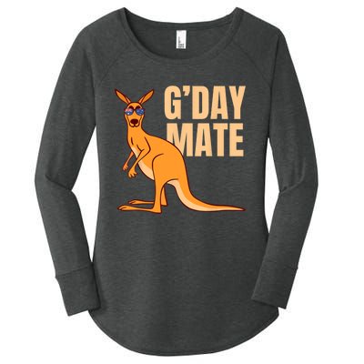 Australia G'Day Mate Shirt Funny Kangaroo Australian Symbol TShirt Women's Perfect Tri Tunic Long Sleeve Shirt