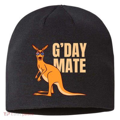 Australia G'Day Mate Shirt Funny Kangaroo Australian Symbol TShirt Sustainable Beanie