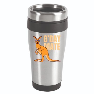 Australia G'Day Mate Shirt Funny Kangaroo Australian Symbol TShirt 16oz Travel Tumbler