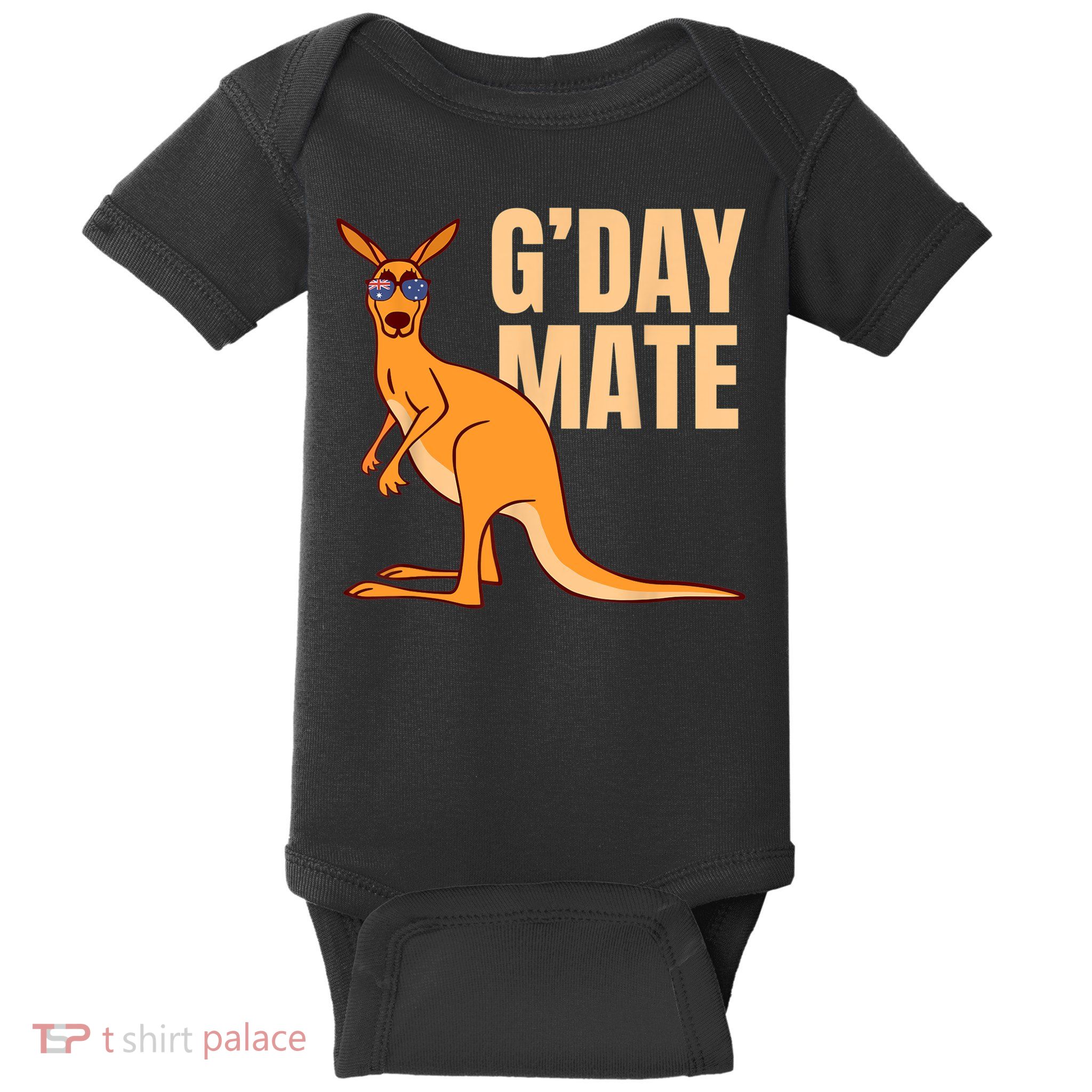Australia G'Day Mate Shirt Funny Kangaroo Australian Symbol TShirt Baby Bodysuit