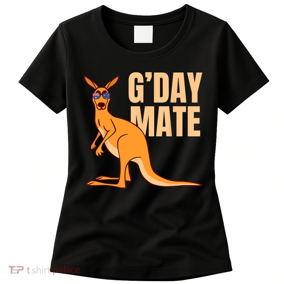 Australia G'Day Mate Shirt Funny Kangaroo Australian Symbol TShirt Womens T-Shirt
