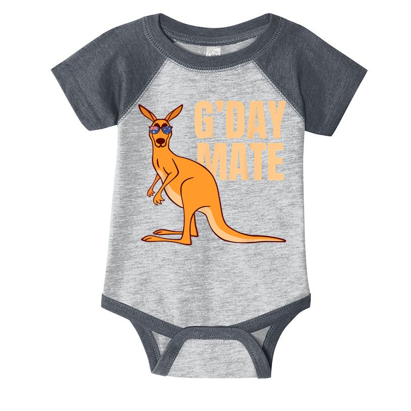 Australia G'Day Mate Shirt Funny Kangaroo Australian Symbol TShirt Infant Baby Jersey Bodysuit