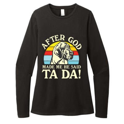 After God Made Me He Said Ta Da Great Dane Womens CVC Long Sleeve Shirt