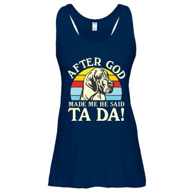 After God Made Me He Said Ta Da Great Dane Ladies Essential Flowy Tank