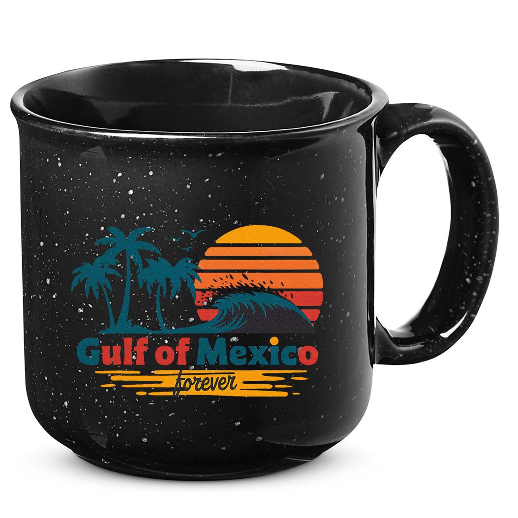 America Gulf Mexico Gulf Of Usa America 2025 Retro Button 15oz Campfire Ceramic Mug