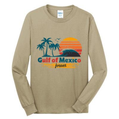 America Gulf Mexico Gulf Of Usa America 2025 Retro Button Tall Long Sleeve T-Shirt