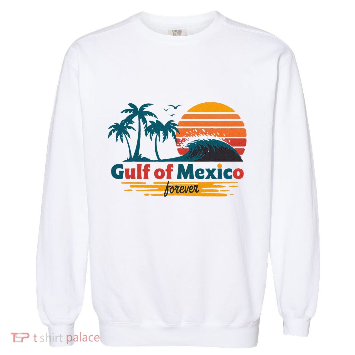 America Gulf Mexico Gulf Of Usa America 2025 Retro Button Garment-Dyed Sweatshirt