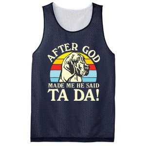 After God Made Me He Said Ta Da Great Dane Mesh Reversible Basketball Jersey Tank