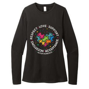 Autism Gift Mom Dad Respect Love Support Autism Awareness Gift Womens CVC Long Sleeve Shirt