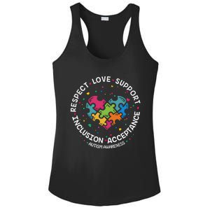 Autism Gift Mom Dad Respect Love Support Autism Awareness Gift Ladies PosiCharge Competitor Racerback Tank