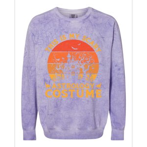 Astrology Group Matching This Is My Scary Halloween Costume Gift Colorblast Crewneck Sweatshirt