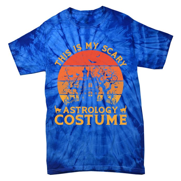 Astrology Group Matching This Is My Scary Halloween Costume Gift Tie-Dye T-Shirt