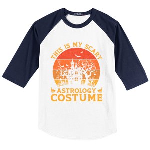 Astrology Group Matching This Is My Scary Halloween Costume Gift Baseball Sleeve Shirt