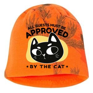 All Guests Must Be Approved By The Cat Funny Kati - Camo Knit Beanie