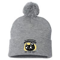 All Guests Must Be Approved By The Cat Funny Pom Pom 12in Knit Beanie