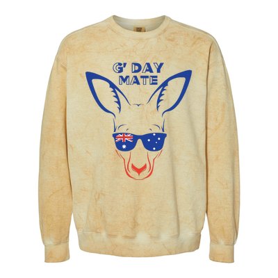 Australia GDay Mate Funny Kangaroo Australian Symbol Colorblast Crewneck Sweatshirt