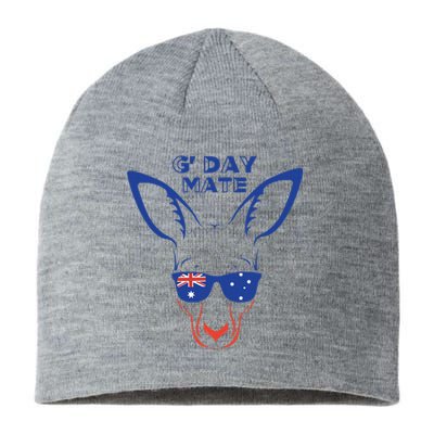 Australia GDay Mate Funny Kangaroo Australian Symbol Sustainable Beanie