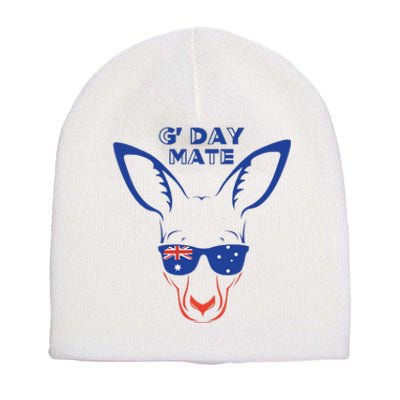 Australia GDay Mate Funny Kangaroo Australian Symbol Short Acrylic Beanie