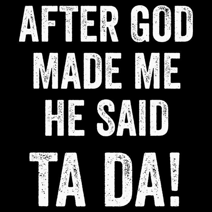 After God Made Me He Said Ta Da Funny Christian Humor Stripe Pom Pom Beanie